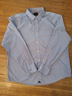 UNTUCKit Men's Blue Pinstripe Dress Shirt